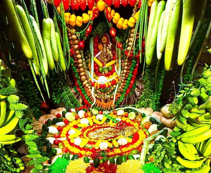 శాకాంబరీ అలంకారంలో బల్కంపేట ఎల్లమ్మ